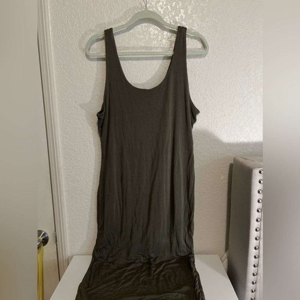 Bar III Bodycon Scoop Neck Green Midi Dress Size XL